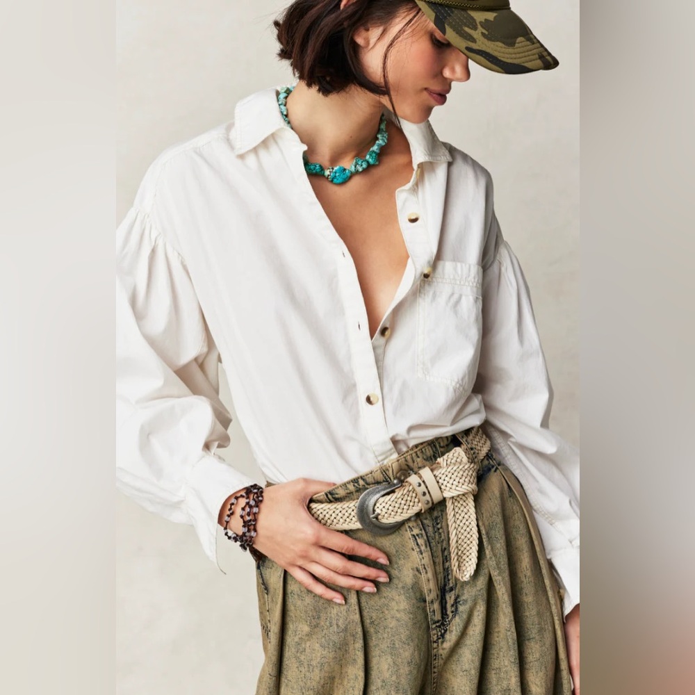 We the Free Boxy Poplin Button Down XS